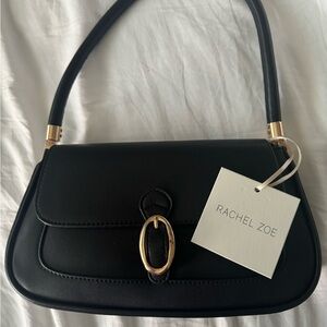 Rachel Zoe Black Shoulder Bag with Gold Accents. Brand new with tags